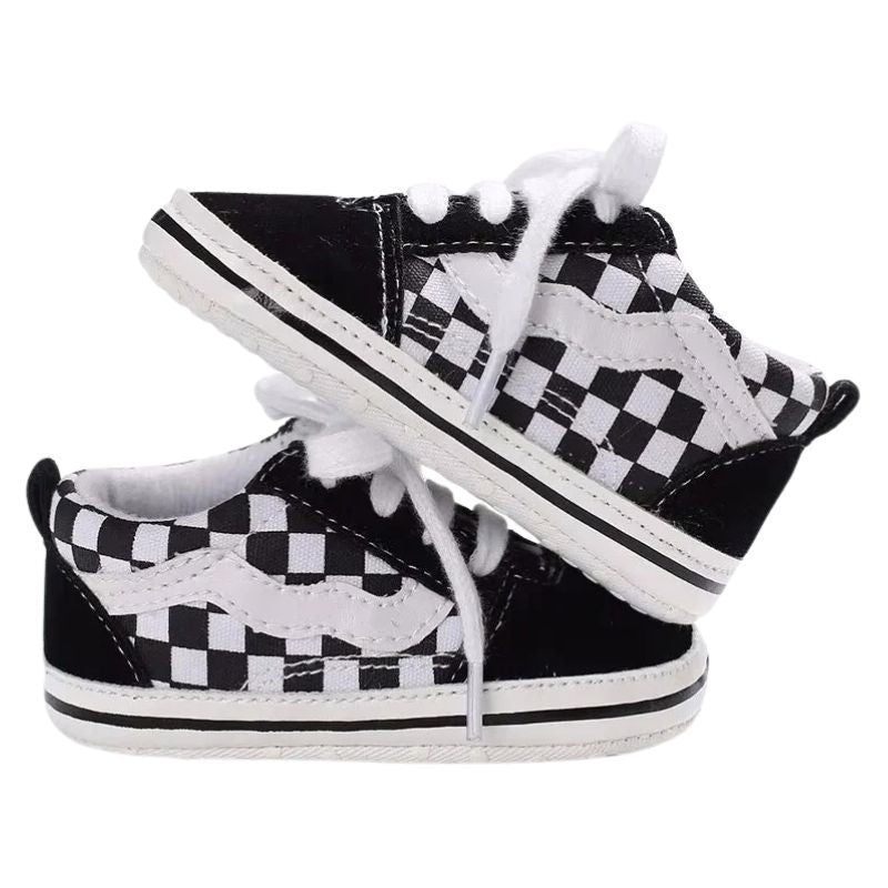 Sapatinho Bebê Estilo Tênis Casual Xadrez Sapatinho Bebê Estilo Tênis Casual Xadrez Loja do Bambino