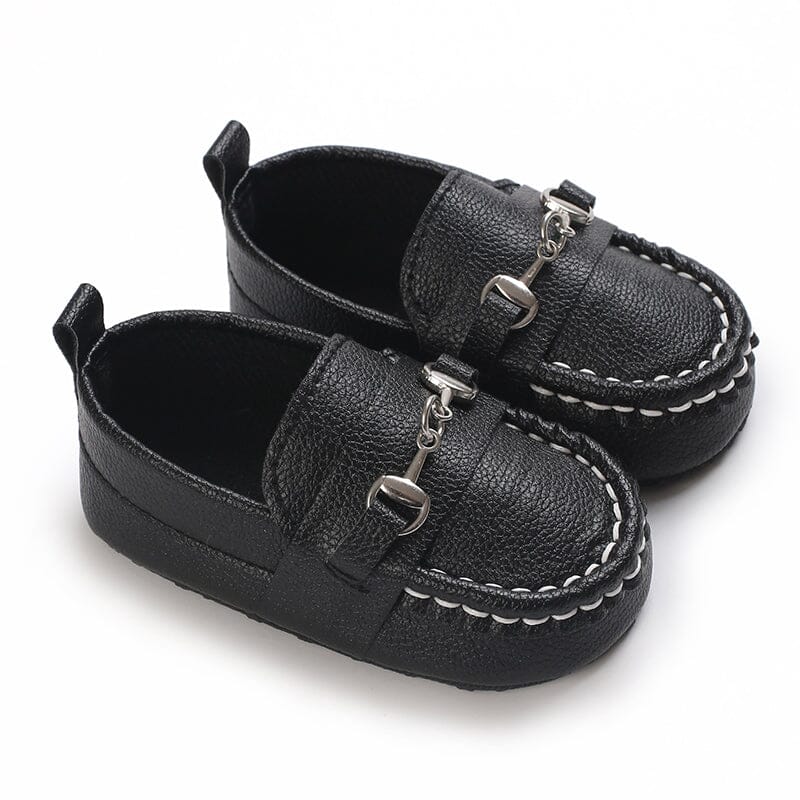 Sapato Mocassim em Couro para Bebê Sapato Mocassim em Couro para Bebê Loja do Bambino Preto 1