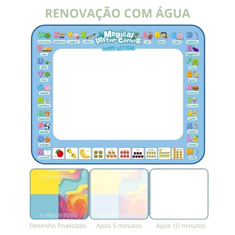 Tapete de Desenho Água Mágica + Canetas Mágicas Reutilizáveis para Crianças Tapete de Desenho Água Mágica + Canetas Mágicas Reutilizáveis para Criança Loja do Bambino