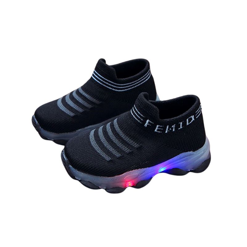 Tênis Casual Infantil com LED Tênis Casual Infantil com Led Loja do Bambino Preto 21 (13.3cm)
