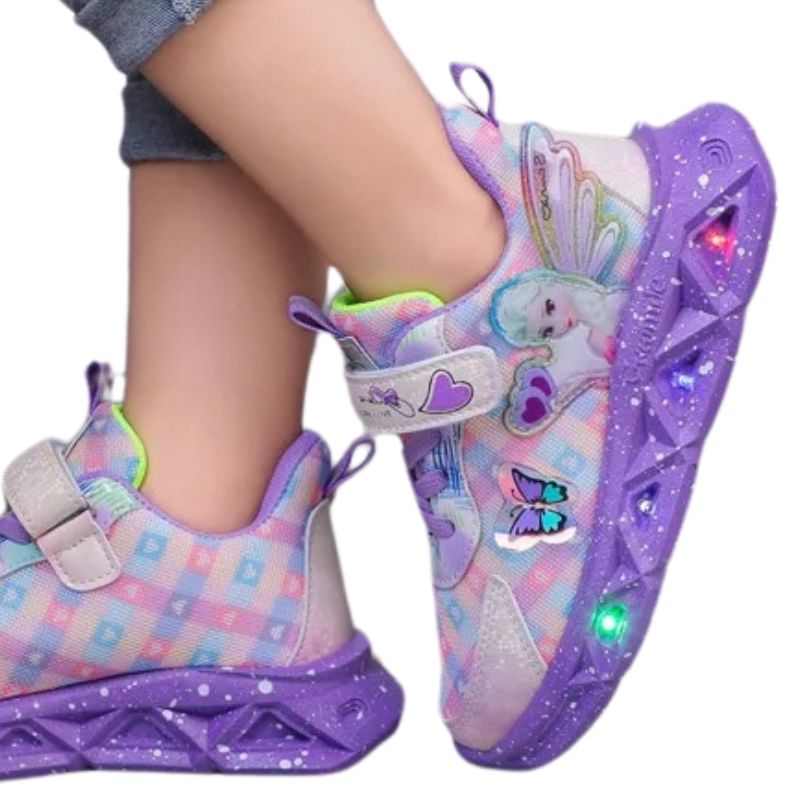 Tênis Frozen Luzinha LED Infantil Tênis Frozen Luzinha LED Infantil Loja do Bambino