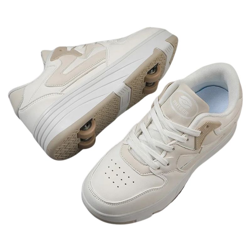 Tênis Infantil Casual com Rodinhas Tênis Infantil Casual com Rodinhas Loja do Bambino Bege 31 (20cm)