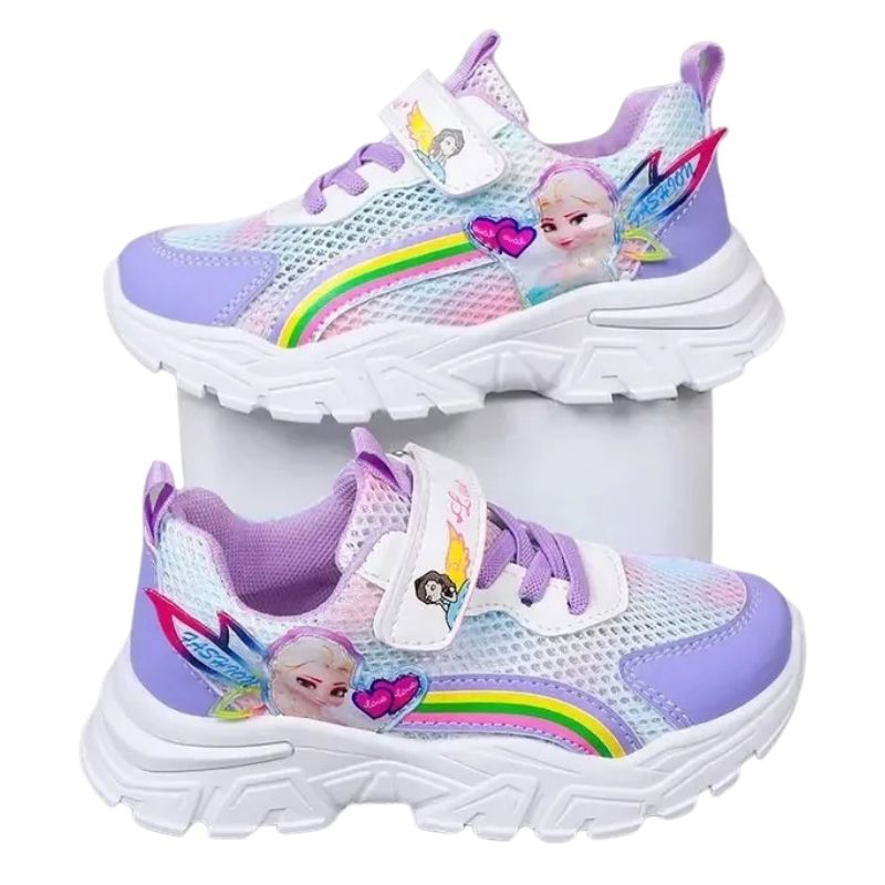 Tênis Infantil Frozen Velcro e Cadarço Feminino Tênis Infantil Frozen Velcro e Cadarço Feminino Loja do Bambino Roxo 26 (14.8cm)