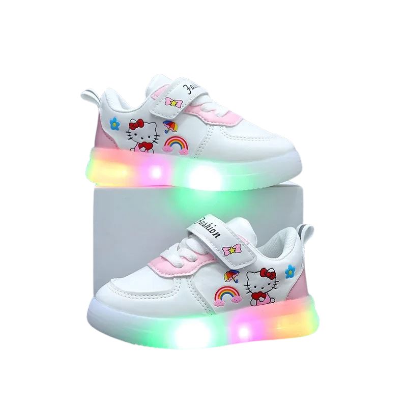 Tênis Infantil Hello Kitty para Crianças Tênis Infantil Hello Kitty para Crianças Loja do Bambino Branco 21 (13.3cm)