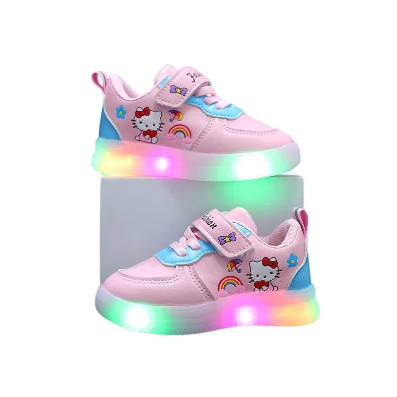 Tênis Infantil Hello Kitty para Crianças Tênis Infantil Hello Kitty para Crianças Loja do Bambino Rosa 21 (13.3cm)