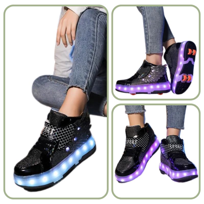 Tênis Infantil de Rodinha com Luz LED Recarregável Sport Tênis Infantil de Rodinha com Luz LED Recarregável Sport Loja do Bambino