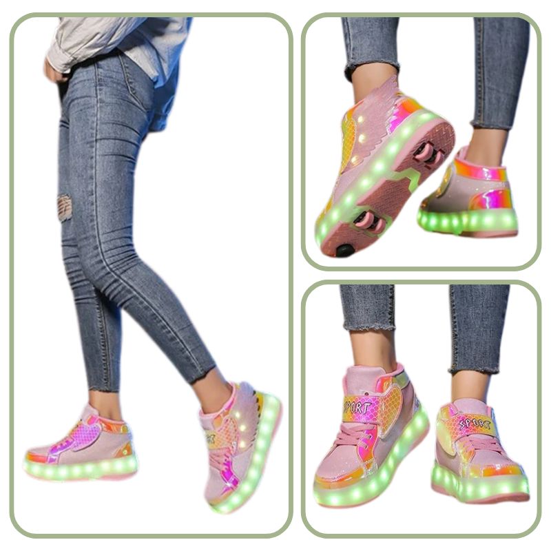 Tênis Infantil de Rodinha com Luz LED Recarregável Sport Tênis Infantil de Rodinha com Luz LED Recarregável Sport Loja do Bambino