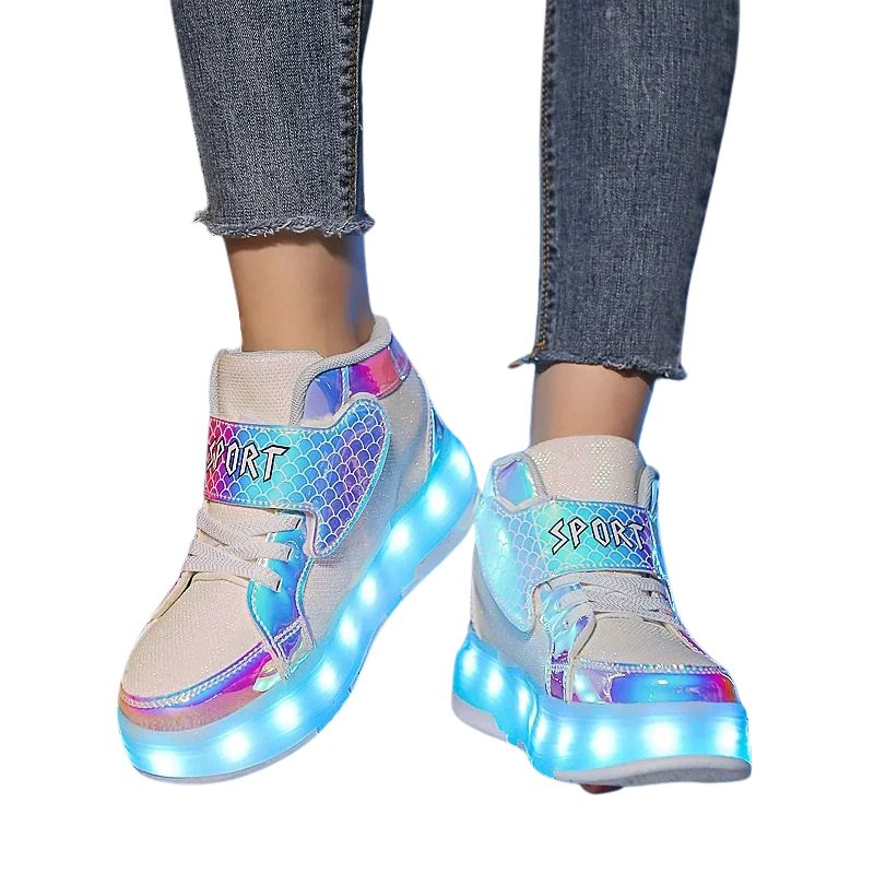 Tênis Infantil de Rodinha com Luz LED Recarregável Sport Tênis Infantil de Rodinha com Luz LED Recarregável Sport Loja do Bambino