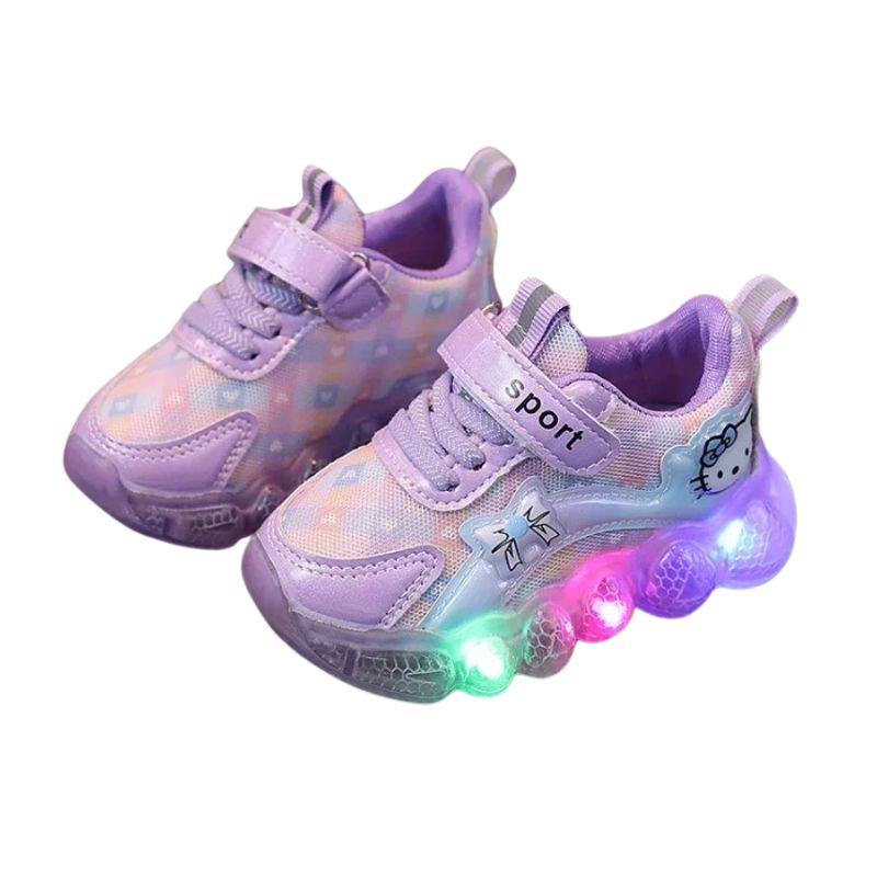 Tênis Hello Kitty com Led Infantil Tenis Hello Kitty com Led Infantil Loja do Bambino Roxo 21 (13.3cm)