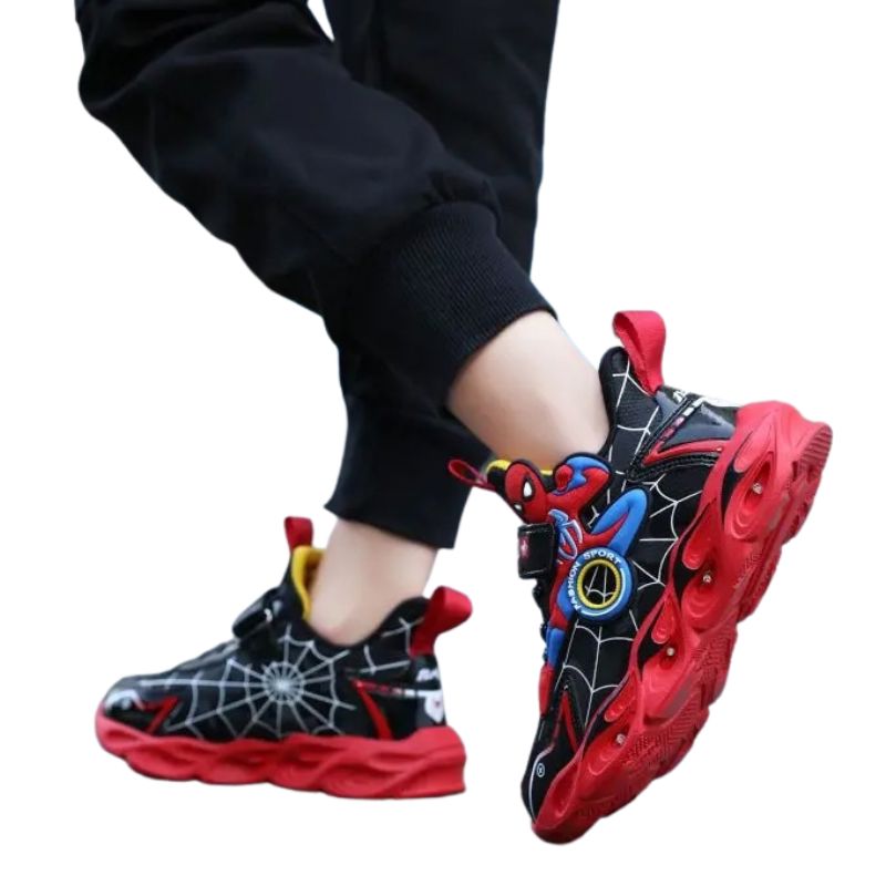 Tênis Homem Aranha Infantil com Luzinhas Tênis Homem Aranha Infantil com Luzinhas Loja do Bambino