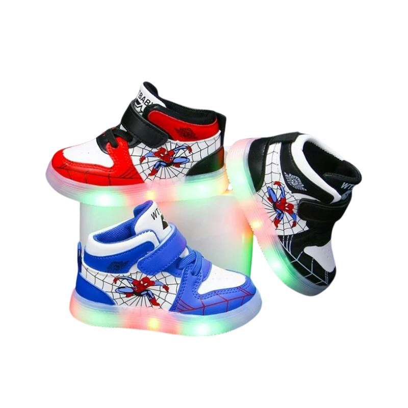 Tênis Homem Aranha com Led Bambino Tênis Homem Aranha com Led Bambino Loja do Bambino