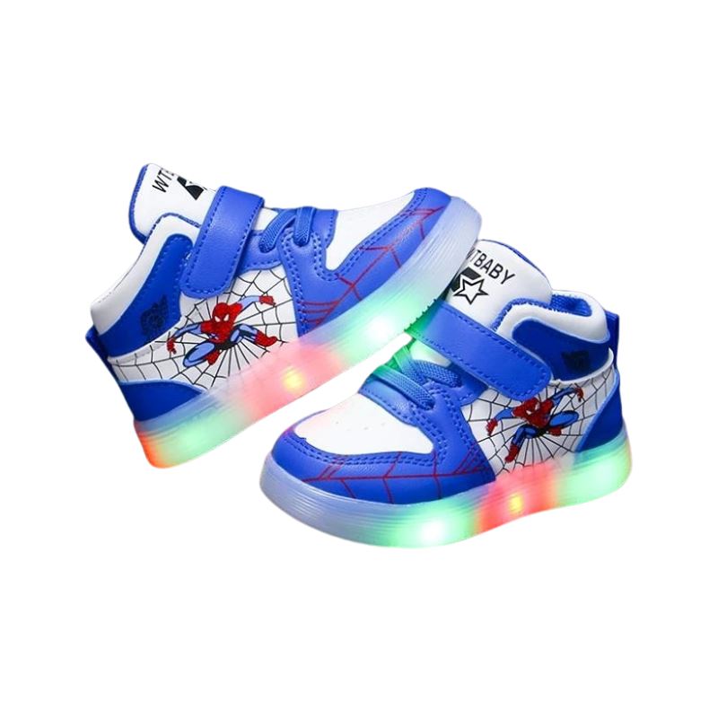 Tênis Homem Aranha com Led Bambino Tênis Homem Aranha com Led Bambino Loja do Bambino Azul 21 (13cm)