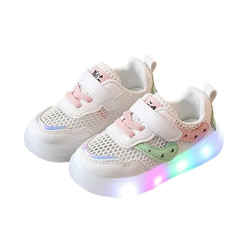 Tênis Infantil leve e respirável para Recém Nascido Tênis Infantil leve e respirável para Recém Nascido Loja do Bambino Rosa Modelo 02 21 (13.3cm)