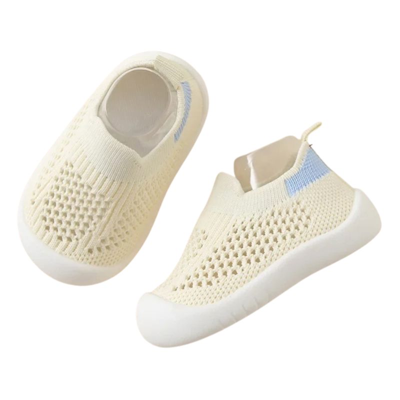 Tênis Meia Bebê Unissex Tênis Meia Bebê Unissex Loja do Bambino Bege 0 a 6 meses (11.5cm)