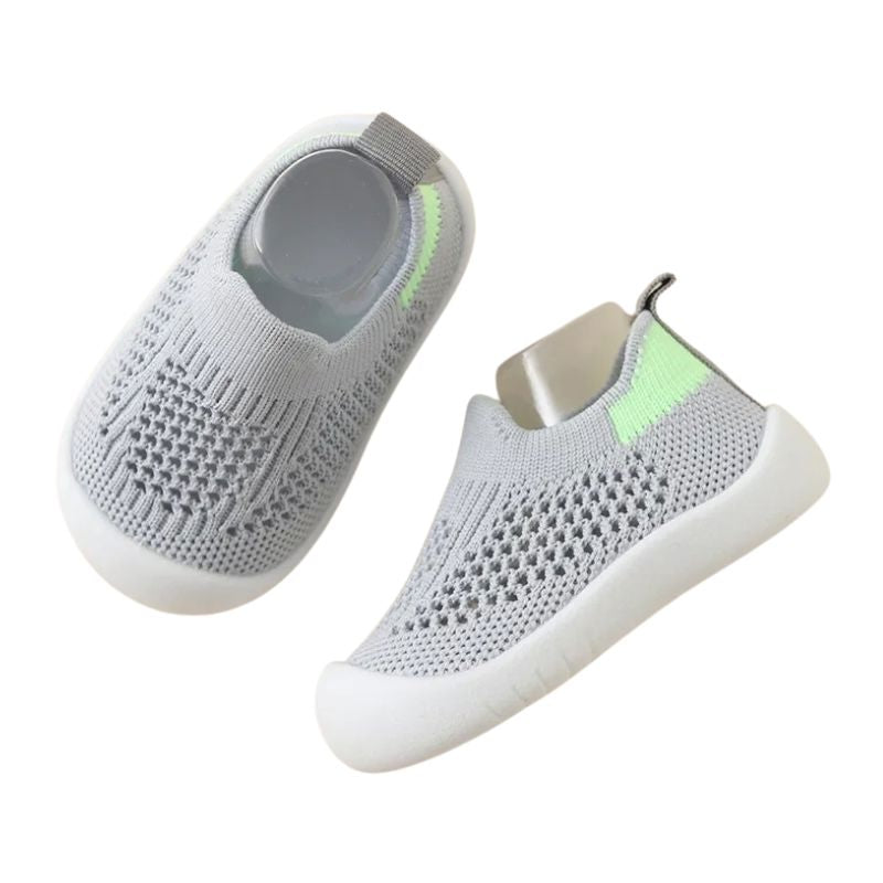 Tênis Meia Bebê Unissex Tênis Meia Bebê Unissex Loja do Bambino Cinza 0 a 6 meses (11.5cm)