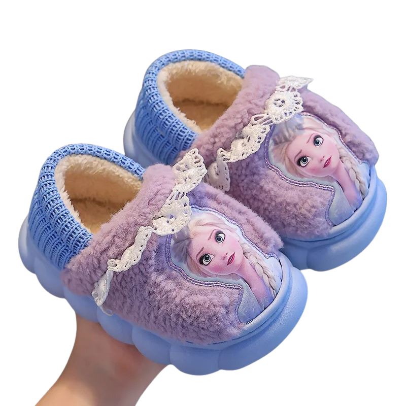 Pantufa Infantil Frozen para Meninas Pantufa Infantil Frozen para Meninas Loja do Bambino Azul cano alto 24-25 (15cm)