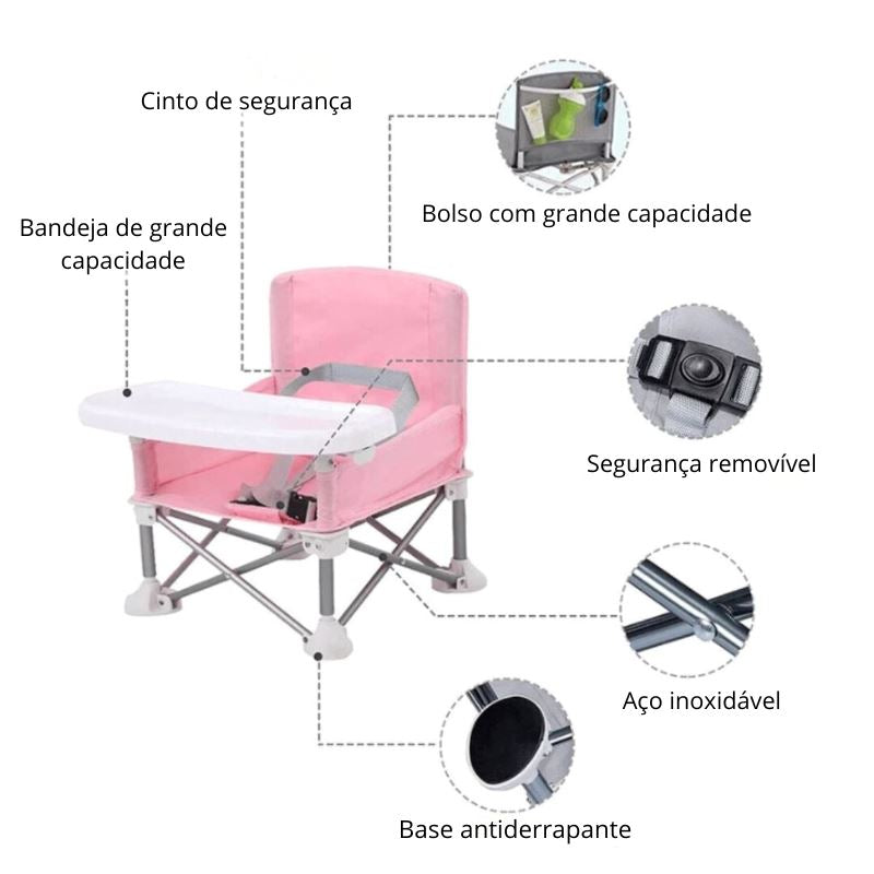 Cadeirinha de Alimentação Portátil Bambino Cadeirinha de Alimentação Loja do Bambino