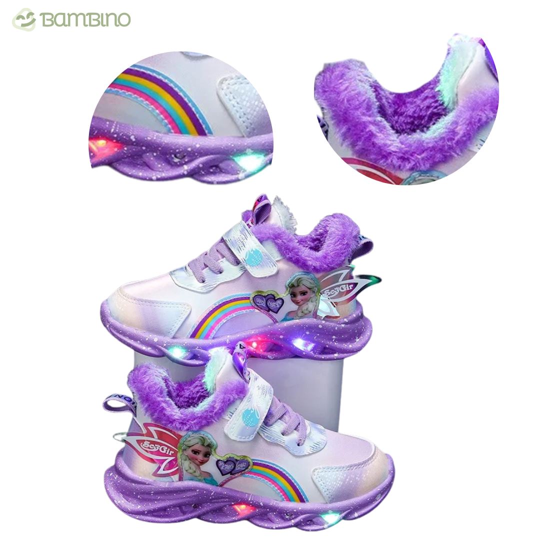 Tênis Princesa Elsa em Pelúcia Infantil Tênis Princesa Elsa em Pelúcia Infantil Loja do Bambino