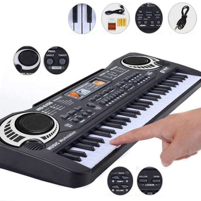 Teclado Elétrico Com Microfone Infantil Teclado Elétrico Com Microfone Infantil Loja do Bambino