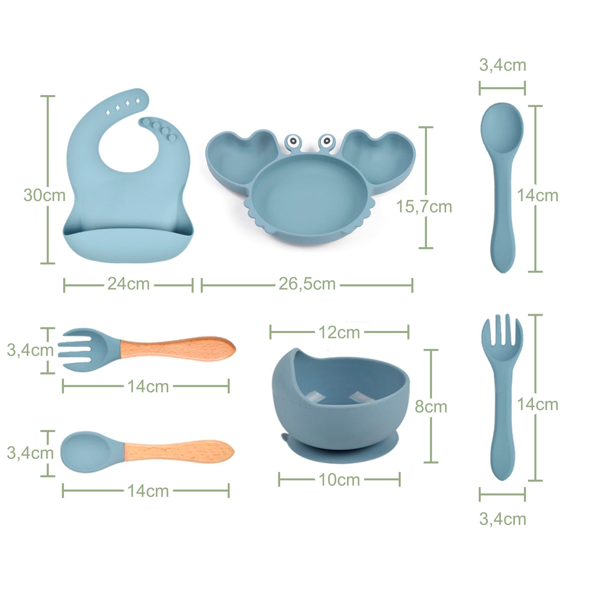 Kit Alimentação de Silicone para Bebês Kit Alimentação de Silicone Loja do Bambino