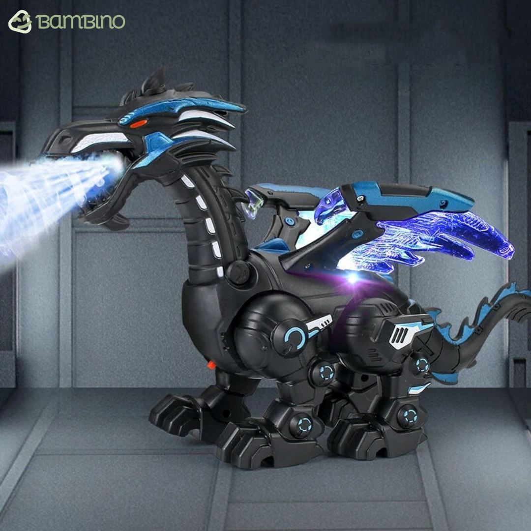Dragão Encantado Realista Infantil Dragão Encantado Realista Infantil Loja do Bambino Preto