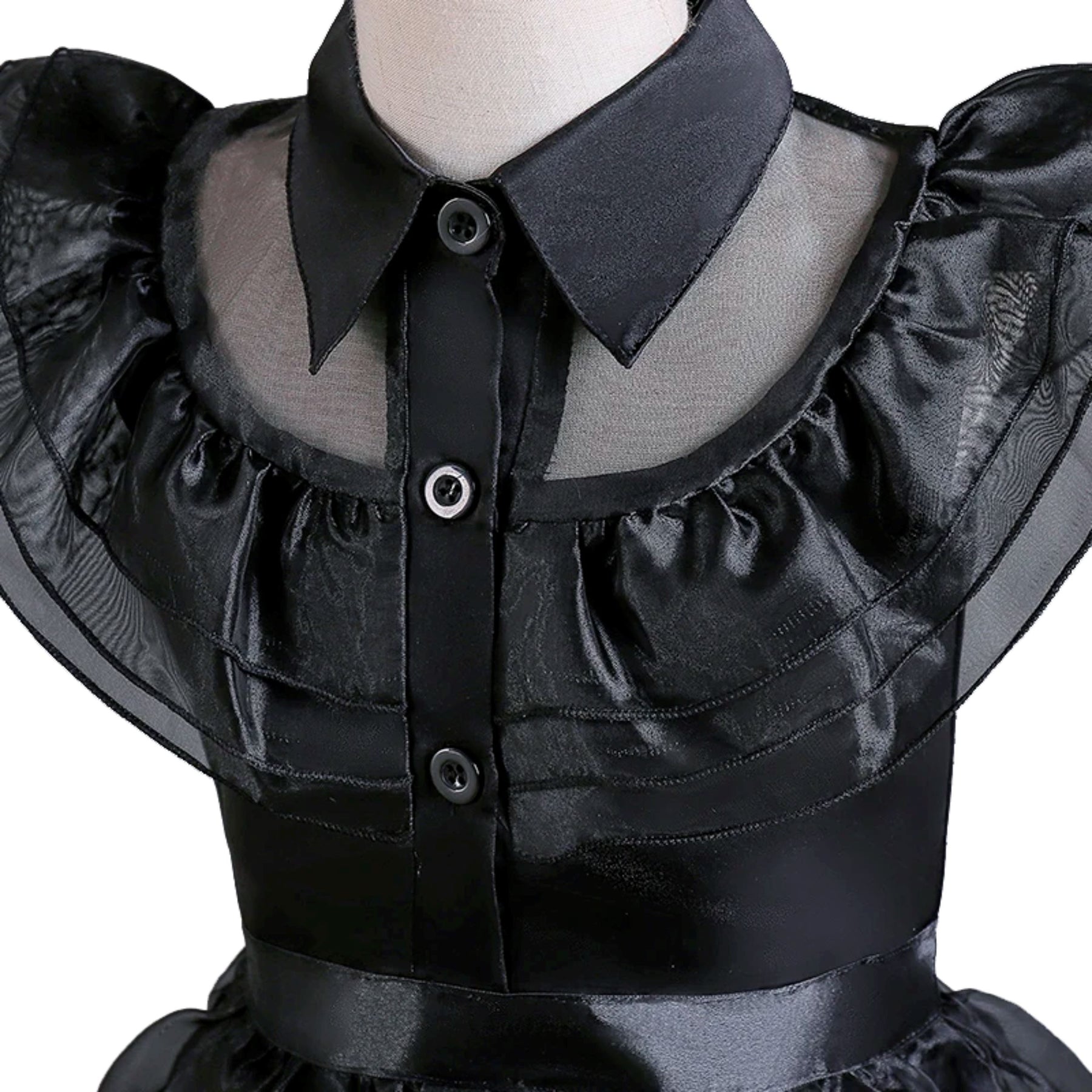 Fantasia Cosplay Wandinha Infantil Bambino - Peruca e Vestido Fantásia Cosplay Wandinha Infantil Bambino Loja do Bambino