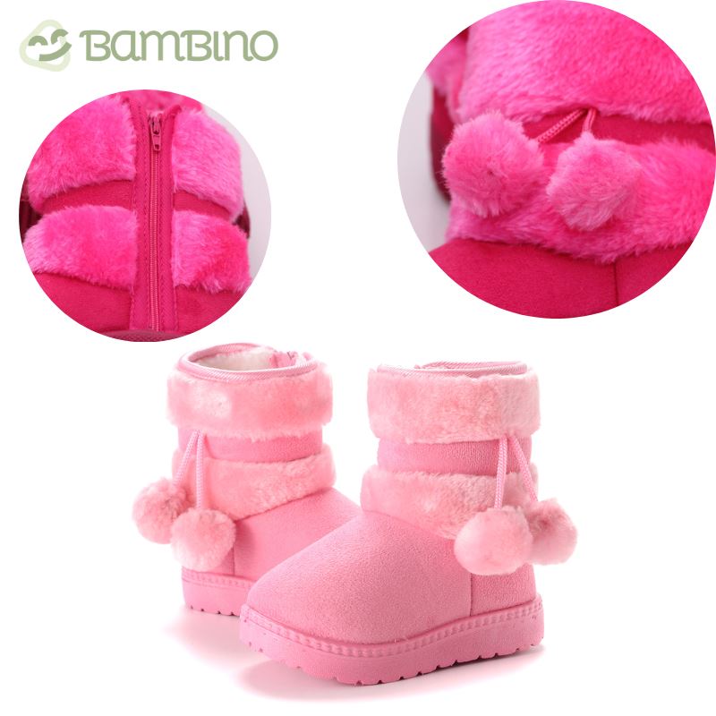 Bota Pompom de Inverno Infantil - Pantufinha Revestida de Lã Bota Pompom de Inverno Infantil Loja do Bambino