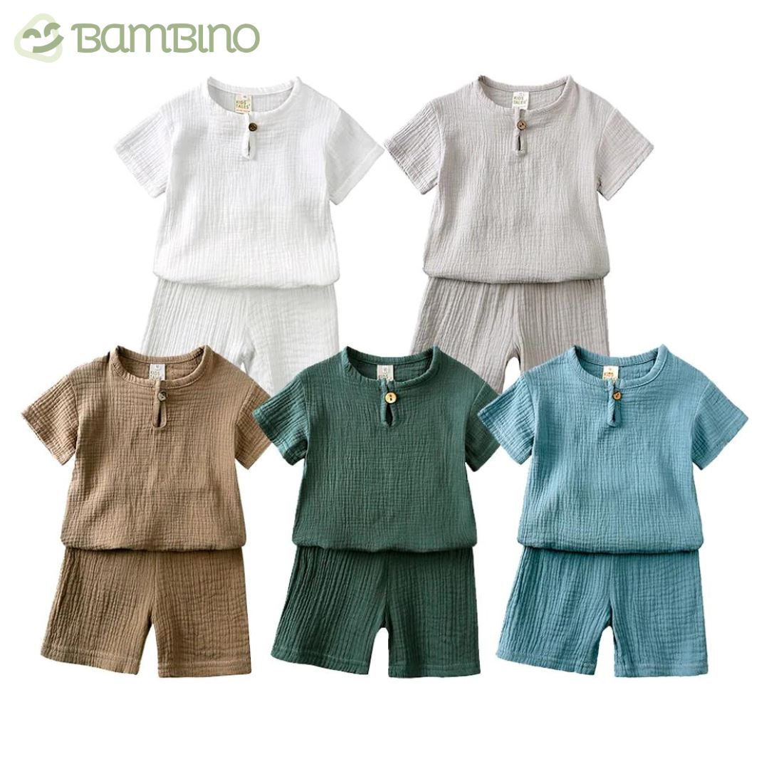 Conjunto em Linho Infantil Bambino Conjunto em Linho Infantil Bambino Loja do Bambino
