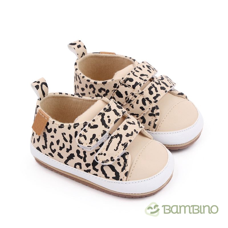 Sapato Infantil com Velcro Unissex para Bebês Sapato Infantil Unissex para Bebês Loja do Bambino 0 - 6 meses Tigrado