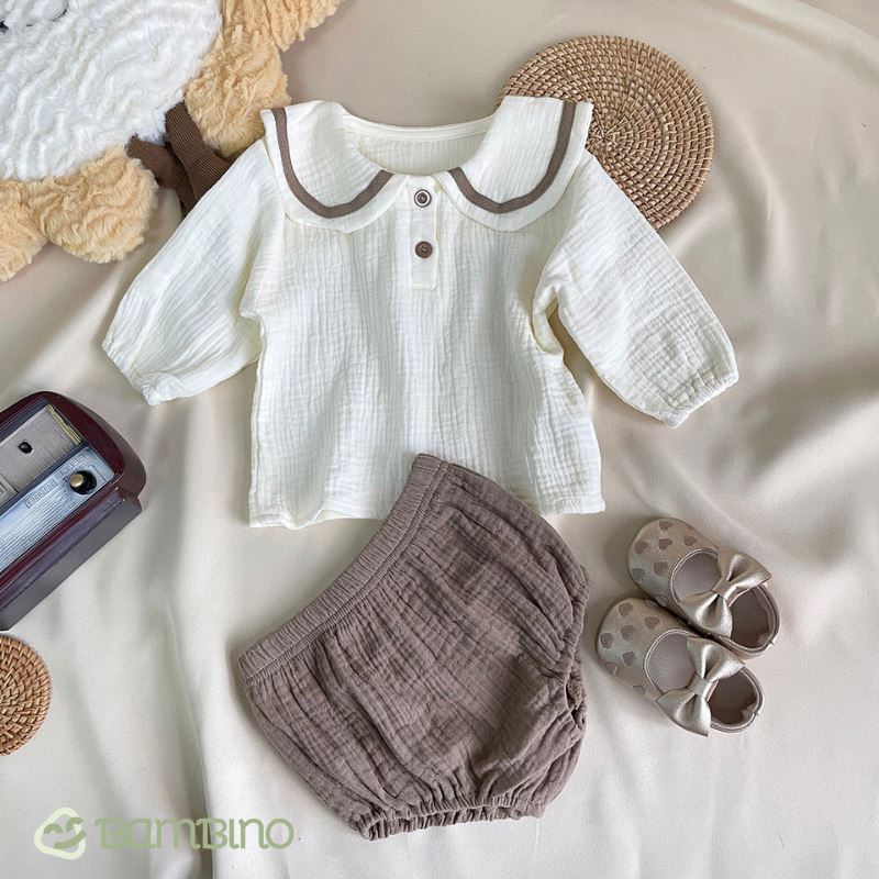 Conjunto de roupa de algodao puro para recem nascido Unissex Conjunto de roupa de algodao puro Loja do Bambino Marrom 0 - 3 meses (66cm)