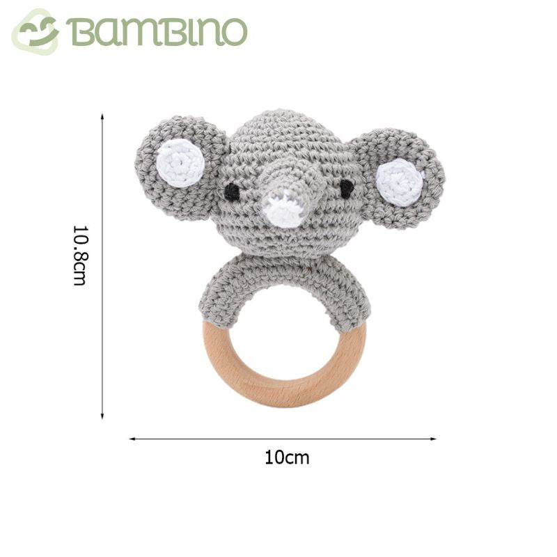 Chocalho Ternura Trabalhado Para Recém Nascidos Bambino Chocalho Ternura Para Recém Nascidos Bambino Loja do Bambino Elefante