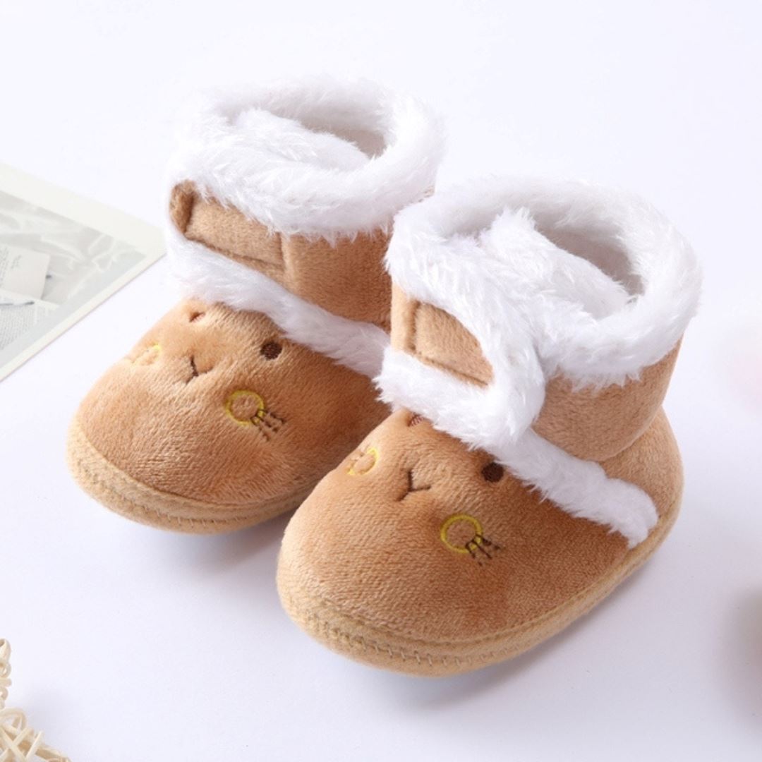 Botinha Inverno - Pantufinha Revestida de Lã Botinha Inverno - Pantufinha Revestida Lã Loja do Bambino Marrom 0 - 6 meses