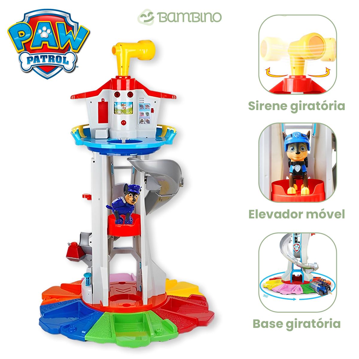 Torre Patrulha Canina Brinquedo Infantil Torre Patrulha Canina Loja do Bambino