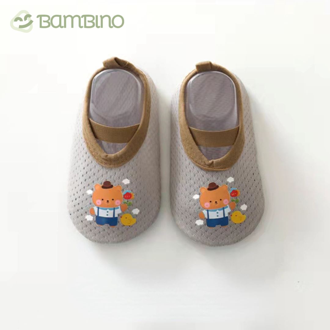 Sapatilha Zoo Recém Nascido Bambino Sapatilha Zoo Recém Nascido Bambino Loja do Bambino Urso 0 - 12 Meses