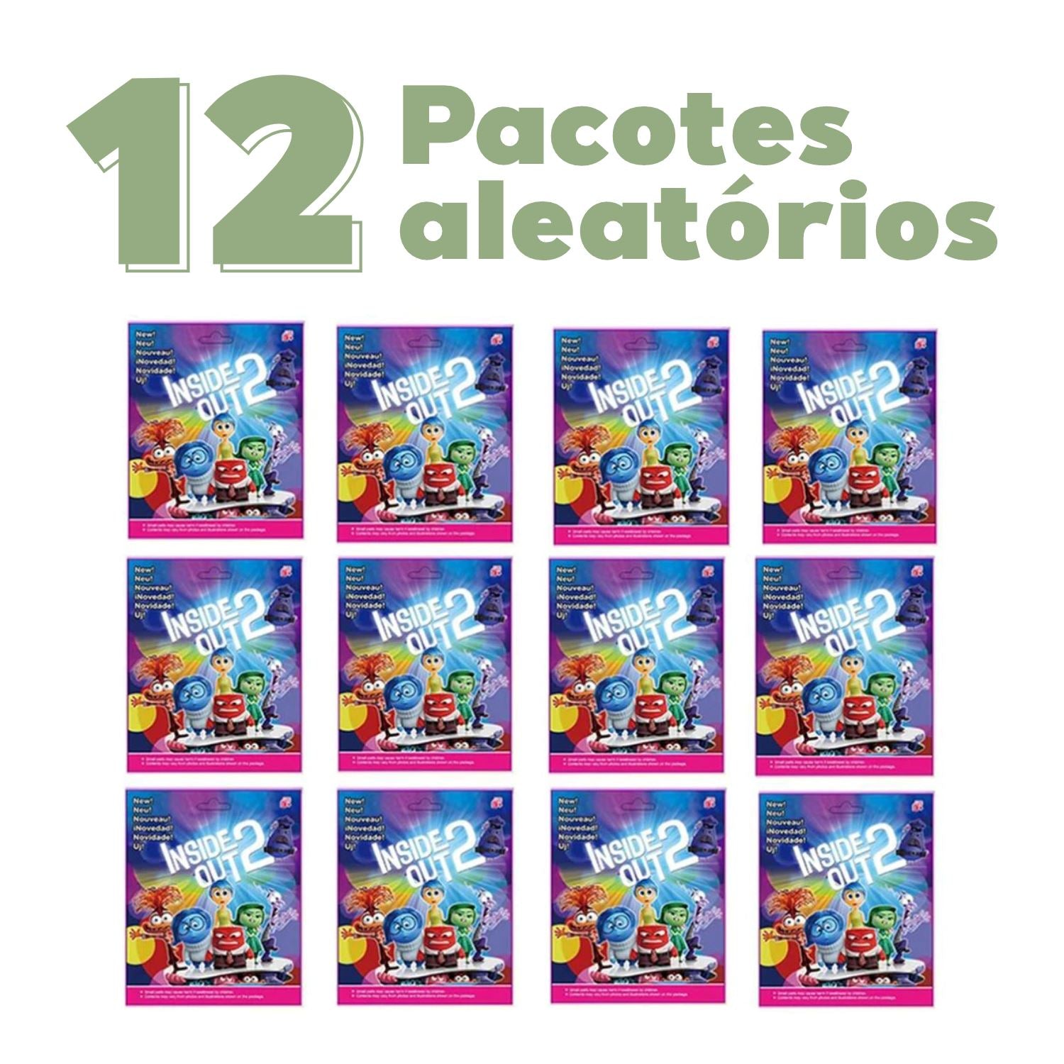 Coleção Bonecos Divertidamente com Figurinhas Coleção Bonecos Divertidamente com Figurinhas Loja do Bambino 12 unidades aleatórias 