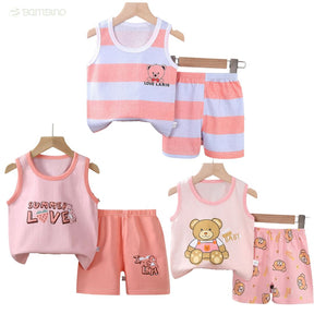 Conjunto Verão Para Menina Recém Nascida Bambino Conjunto Verão Para Menina Recém Nascida Bambino Loja do Bambino 