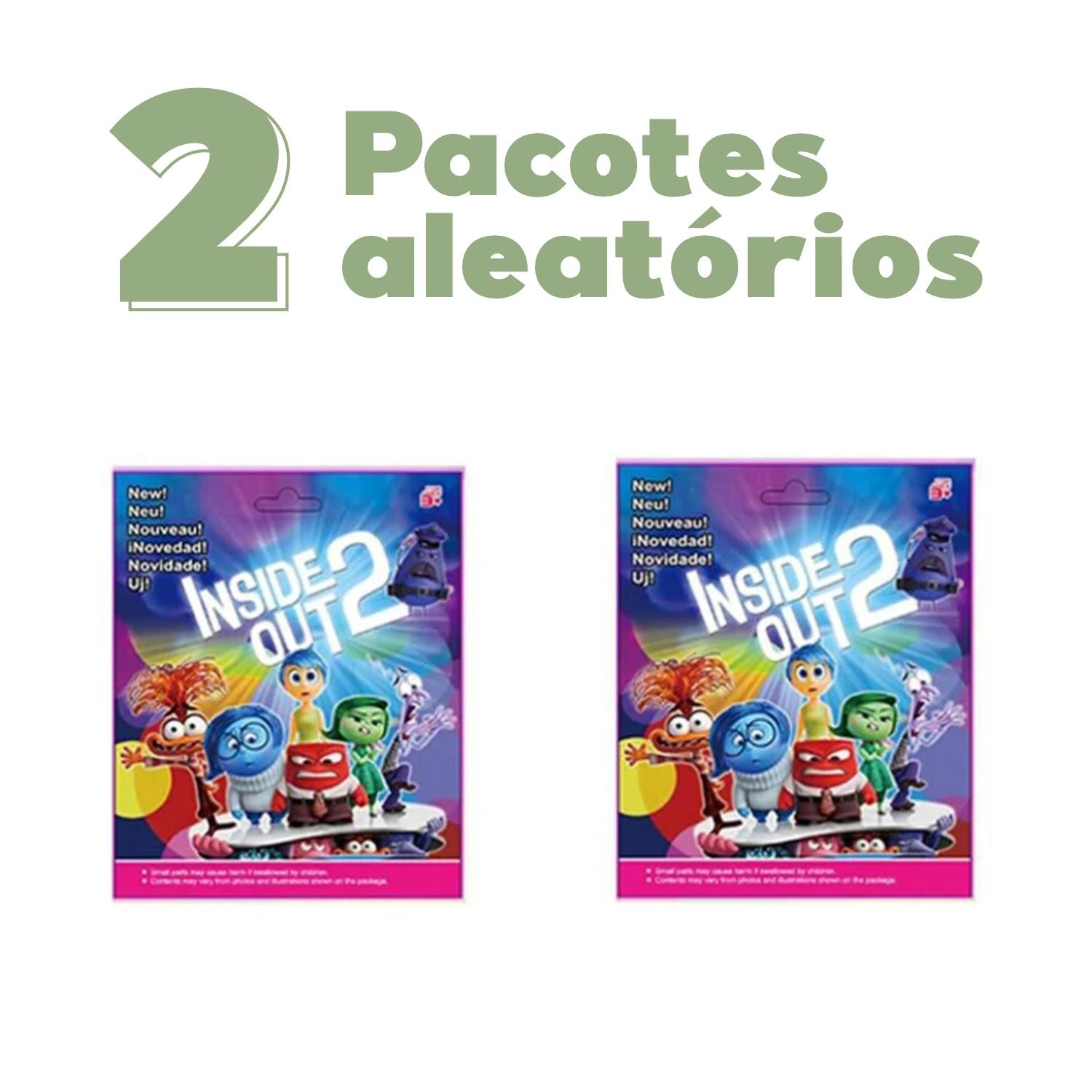 Coleção Bonecos Divertidamente com Figurinhas Coleção Bonecos Divertidamente com Figurinhas Loja do Bambino 2 unidades aleatórias 