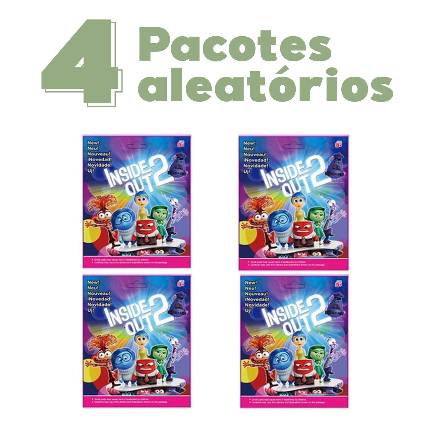 Coleção Bonecos Divertidamente com Figurinhas Coleção Bonecos Divertidamente com Figurinhas Loja do Bambino 4 unidades aleatórias 