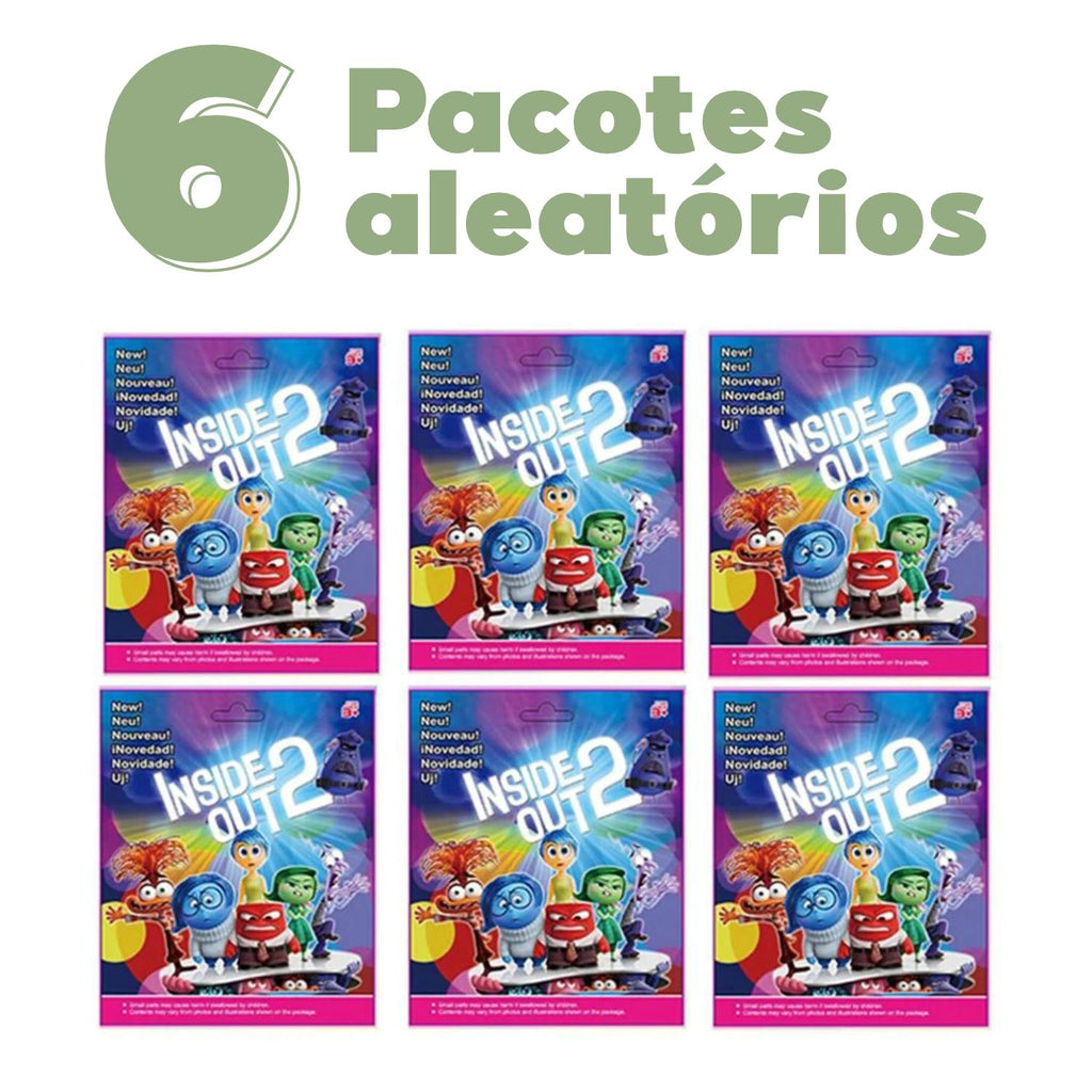 Coleção Bonecos Divertidamente com Figurinhas Coleção Bonecos Divertidamente com Figurinhas Loja do Bambino 6 unidades aleatórias 