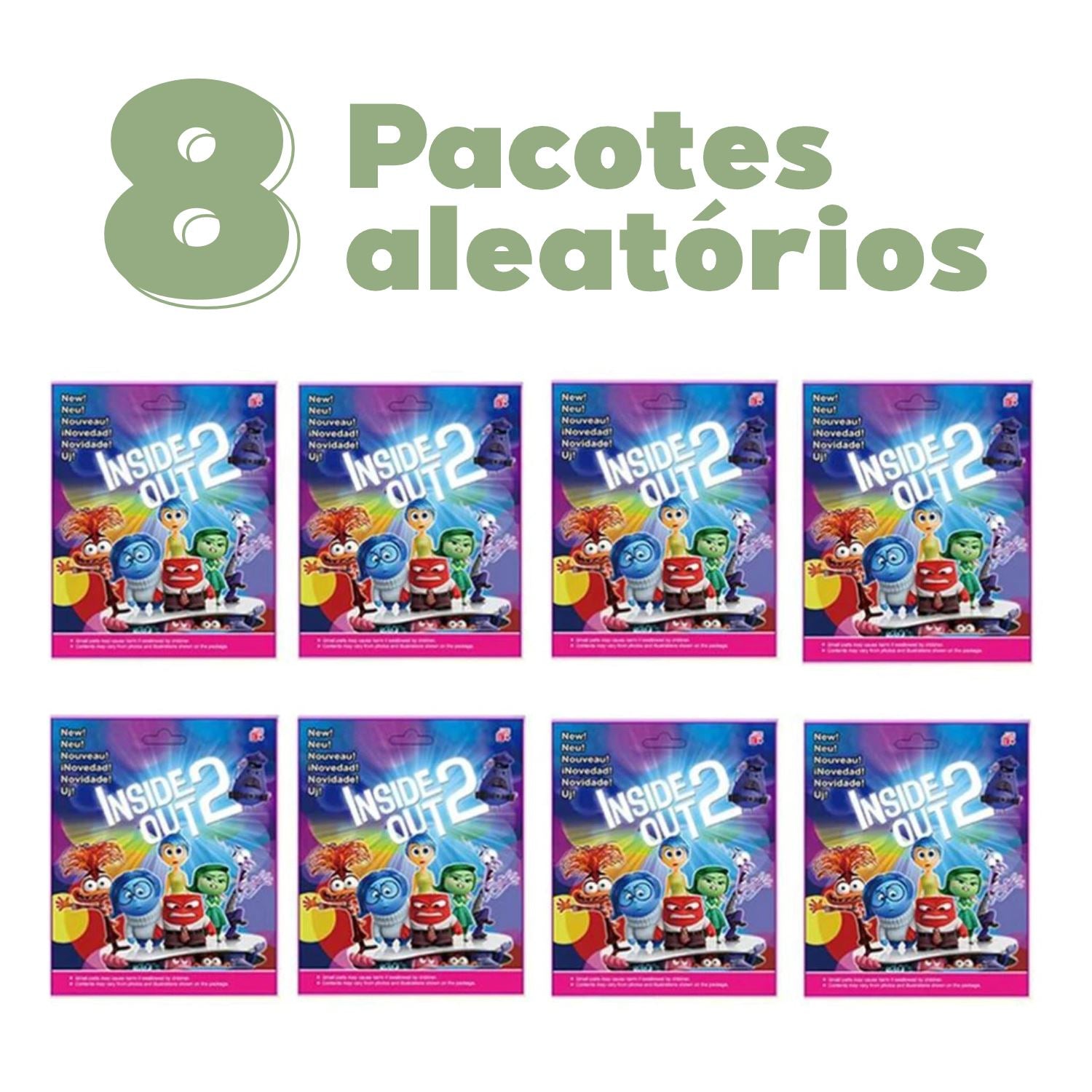 Coleção Bonecos Divertidamente com Figurinhas Coleção Bonecos Divertidamente com Figurinhas Loja do Bambino 8 unidades aleatórias 