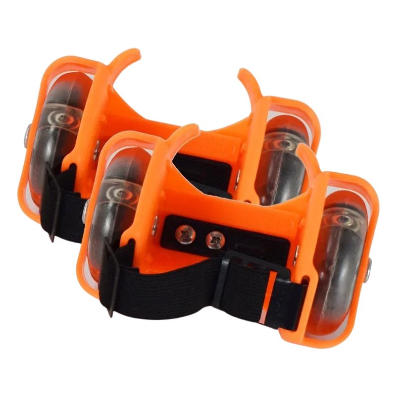Adaptador de Rodinhas para Tênis com LED Infantil Adaptador de Rodinhas para Tênis com LED Infantil Loja do Bambino Laranja Ajustável 