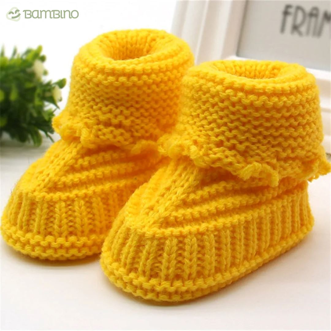 Sapatinho em Crochê para Bebês Bambino Sapatinho em Crochê para Bebês Bambino Loja do Bambino Amarelo 11cm 