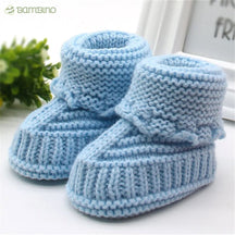 Sapatinho em Crochê para Bebês Bambino Sapatinho em Crochê para Bebês Bambino Loja do Bambino Azul 11cm 