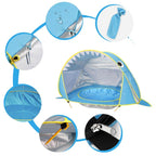 Barraca Com Piscina Proteção UV + Acessórios de Transporte de Praia Bambino Barraca Com Piscina de Praia Bambino Loja do Bambino 