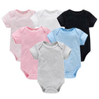 Body Infantil Manga Curta Unissex com Estampa Lisa - Conjunto com 3 Unidades Body Infantil Manga Curta Unissex com Estampa Lisa - Conjunto com 3 Unidades Loja do Bambino 