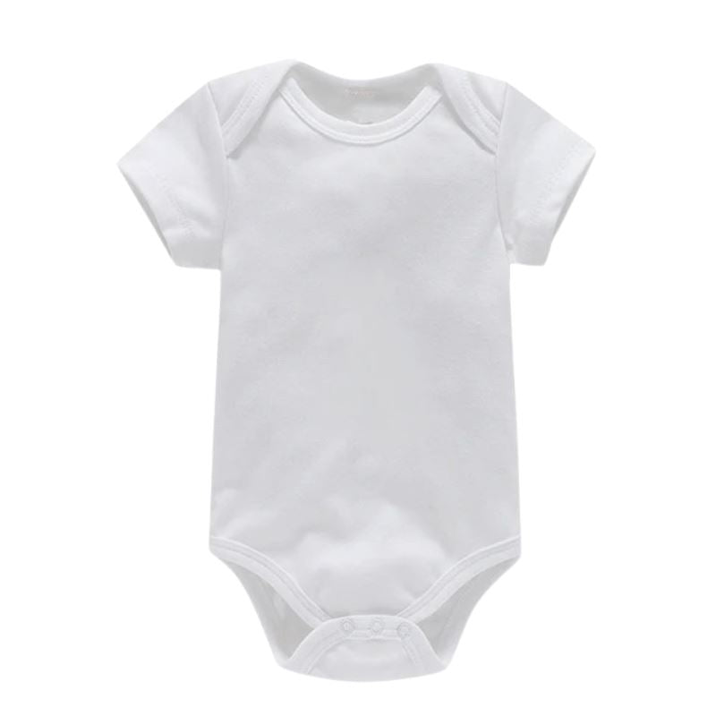 Body Infantil Manga Curta Unissex com Estampa Lisa - Conjunto com 3 Unidades Body Infantil Manga Curta Unissex com Estampa Lisa - Conjunto com 3 Unidades Loja do Bambino 