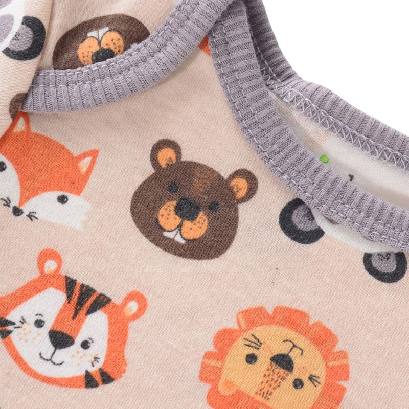 Body Infantil Manga Curta Unissex com Estampa e sem Estampa - Conjunto com 4 Unidades Body Infantil Manga Curta Unissex com Estampa e sem Estampa - Conjunto com 4 Unidades Loja do Bambino 