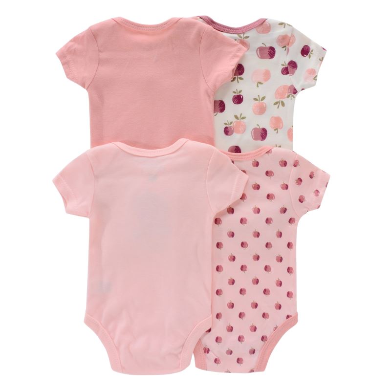 Body Infantil Manga Curta Unissex com Estampa e sem Estampa - Conjunto com 4 Unidades Body Infantil Manga Curta Unissex com Estampa e sem Estampa - Conjunto com 4 Unidades Loja do Bambino 