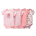 Body Infantil Manga Curta Unissex com Estampa e sem Estampa - Conjunto com 4 Unidades Body Infantil Manga Curta Unissex com Estampa e sem Estampa - Conjunto com 4 Unidades Loja do Bambino 