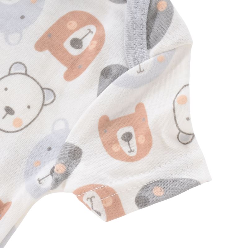 Body Infantil Manga Curta Unissex com Estampa e sem Estampa - Conjunto com 4 Unidades Body Infantil Manga Curta Unissex com Estampa e sem Estampa - Conjunto com 4 Unidades Loja do Bambino 